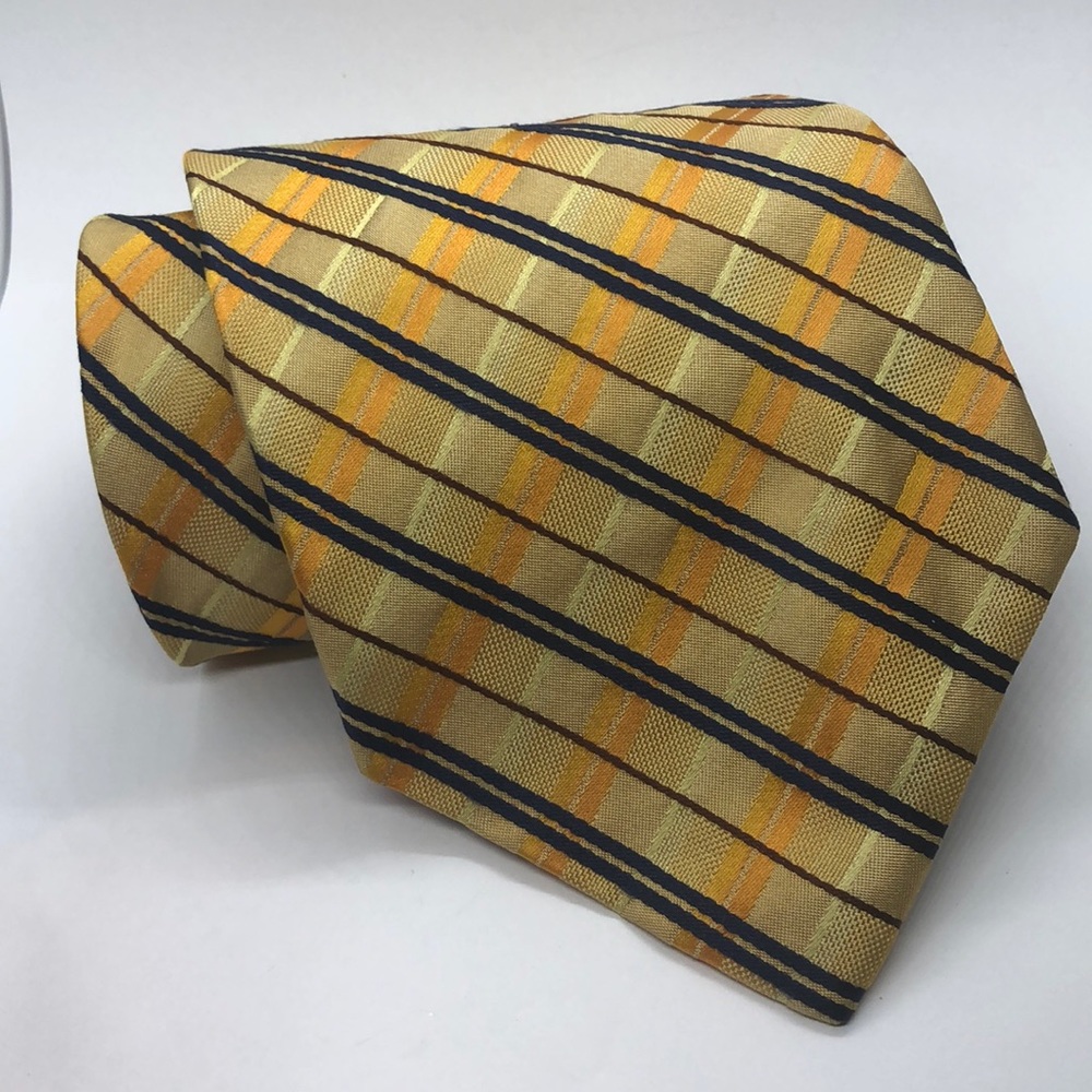 Joseph A. Bank Signature Plaid Design Silk Tie